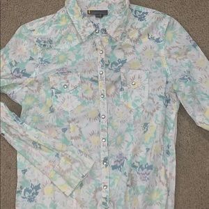 Button up flowered shirt